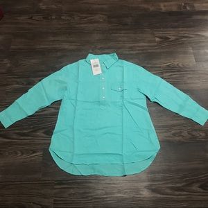💥NWT Lauren James Rolled Up Sleeve Button‎ Up